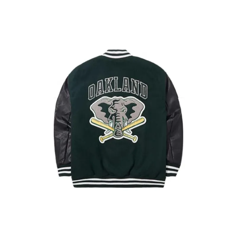 New Era Baseball Jacket Unisex Dark Green-1