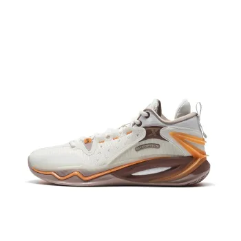 XTEP Light Attack 2nd Generation V3 Slip Resistant Coverage Low Top Basketball Shoes Men's Sail White/Lava Orange