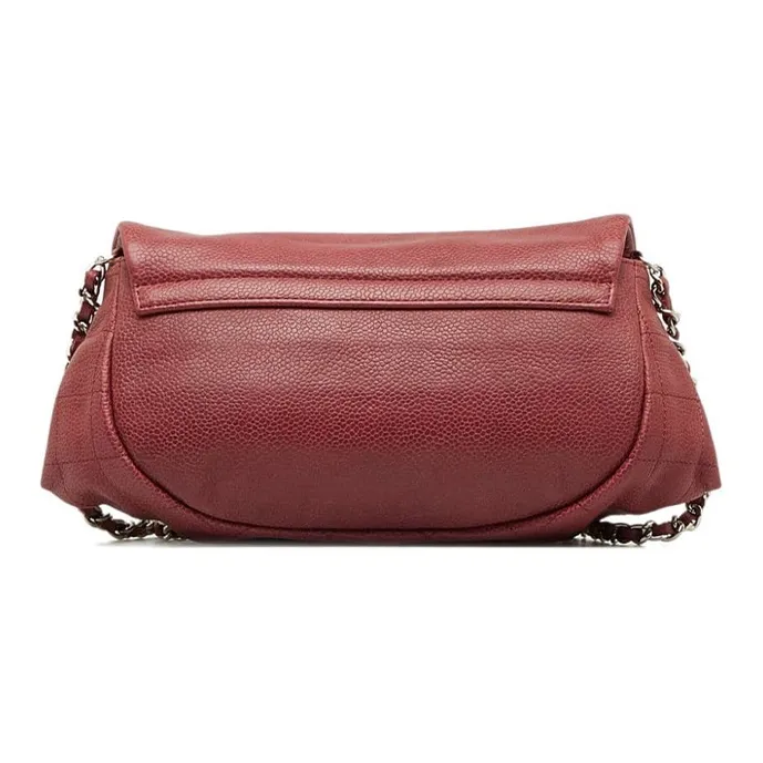 CHANEL Cow Leather Shoulder Bag, Crossbody Bag, Wallet Women's Brick Red-2