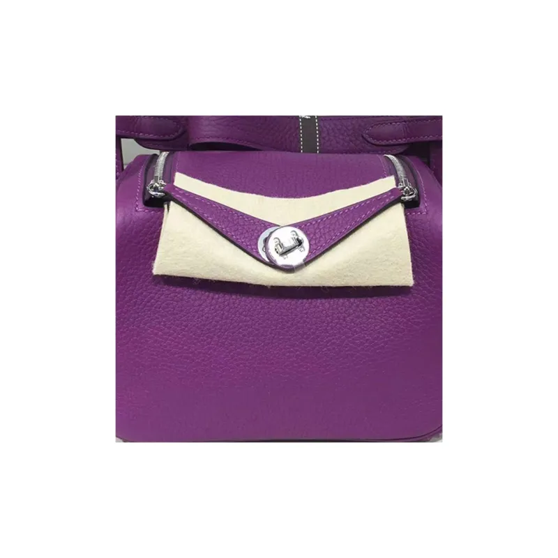 HERMES Lindy Taurillon Clemence Leather Handbags Shoulder Bag Crossbody Bag Mini Women's P9 Anemone Sea Cucumber Purple-4