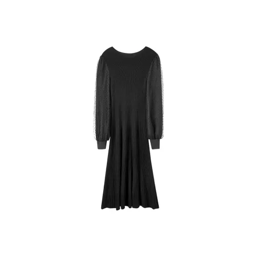 SENTUBILA Long-Sleeved Dresses Women's Black