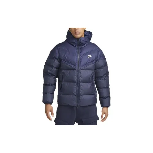 Nike Puffer Jackets Men Marine Blue