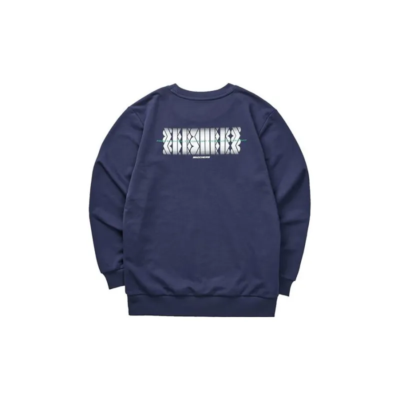 Skechers Colorful Sweatshirt Men's Marine Blue-1
