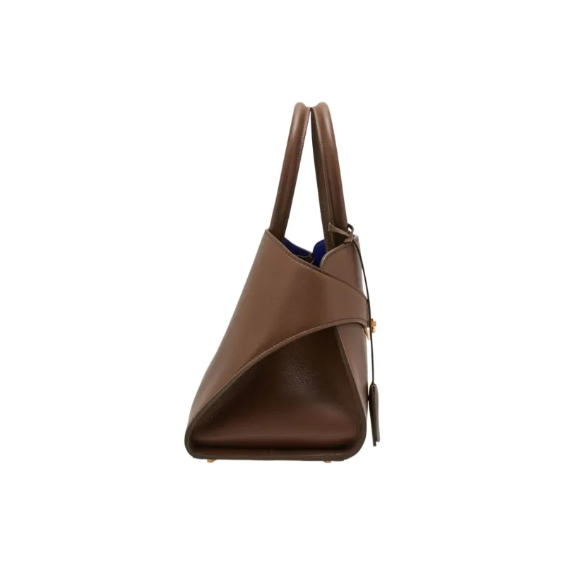 FERRAGAMO Smooth Grain Calfskin Shoulder Bag Crossbody Bag Handbag Small Size Women's Taupe-1