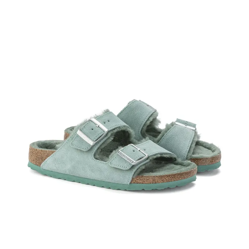 Birkenstock Slide Slippers Women's Light Green Regular-2