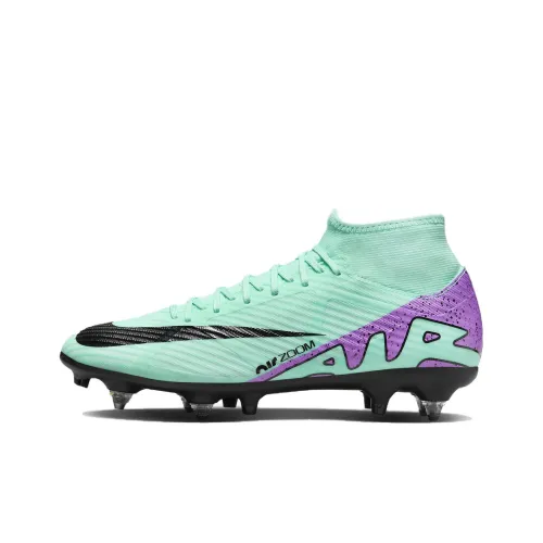 Nike Mercurial Superfly 9 Soccer Shoes Unisex Mid-Top Hyper Turquoise Stone Color