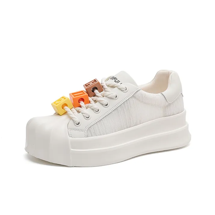 AIFUlIn Evelyn Height Increasing Abrasion Resistant Lightweight Slip Resistant Mid Top Skateboard Shoes Women's-1