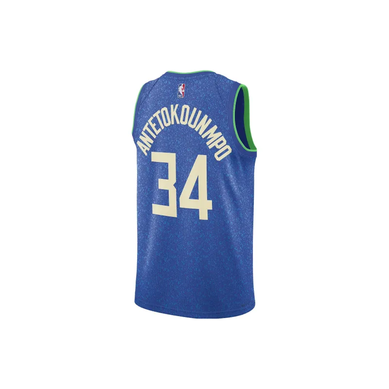 Nike Nba Milwaukee Bucks Giannis Antetokounmpo City Edition 23/24 Swingman Jersey-1