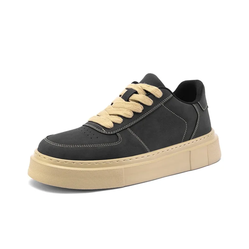 WALK SOUL Anti-Slip Wear-Resistant Breathable Height Increasing Low-Top Skateboard Shoes Men's-1