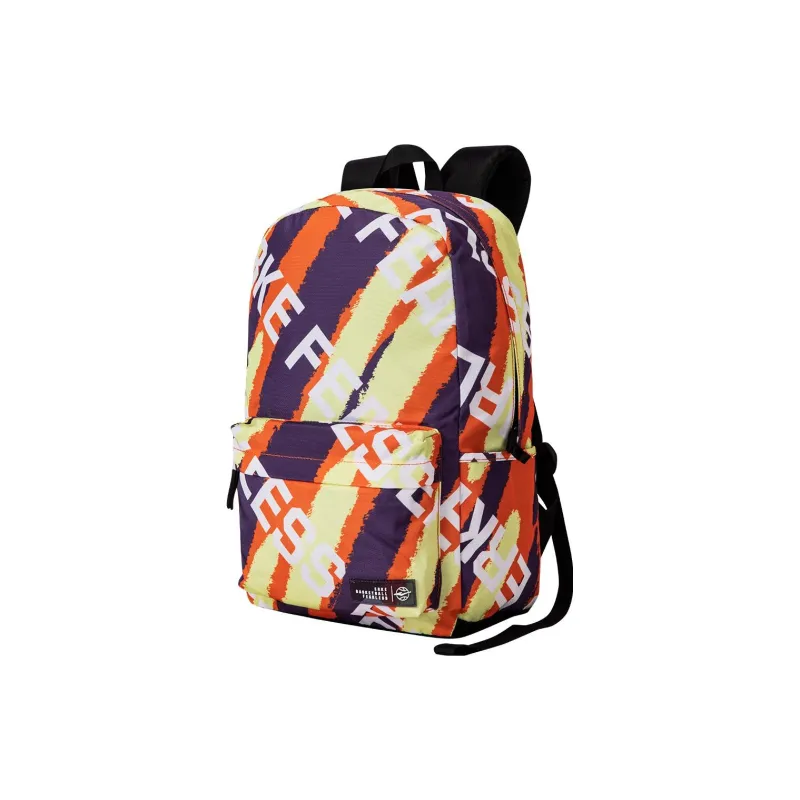 Erke Textile Fabric Backpack Regular Unisex Summer Lemon & Red Orange & Mystic Realm Purple-1