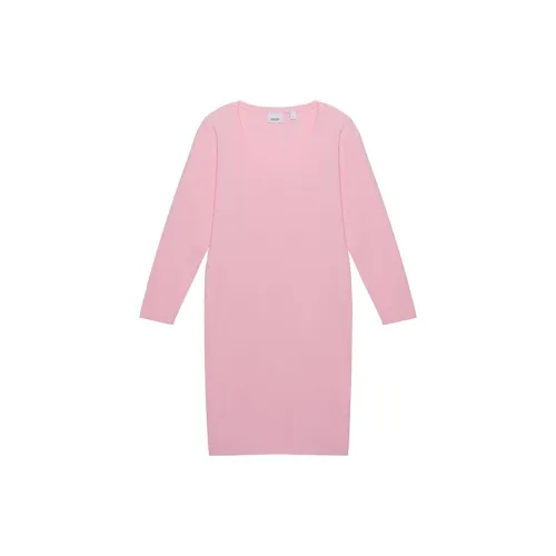 Burberry Long-Sleeved Dresses Women's Orchid Pink