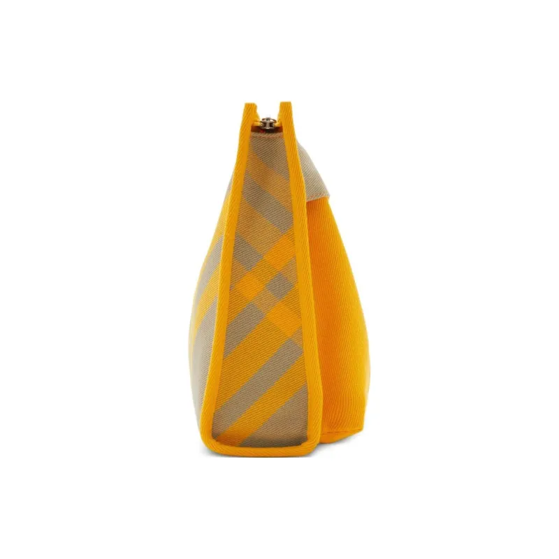 Burberry Cotton Clutch Men's Mustard Yellow & Medium Gray-2