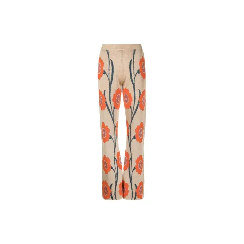 La DoubleJ Floral-jacquard Straight-leg Trousers