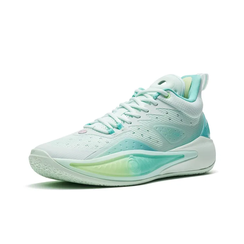 XTEP Edge 1 Slip Resistant Low Top Basketball Shoes Men's Foam Green-1