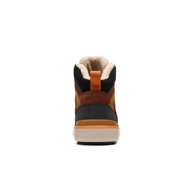 Clarks Cushioning Warm High-Top Skateboard Shoes Men's Tan-3