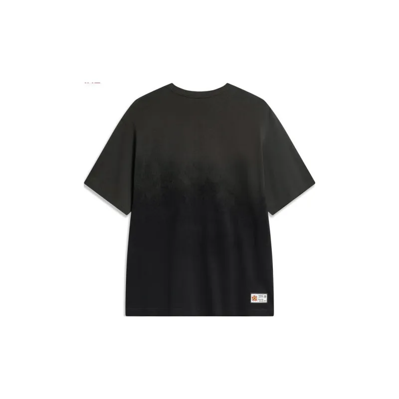 LiNing Badfive Drop Shoulder Sleeve T Shirt Unisex Raven Gradient-1
