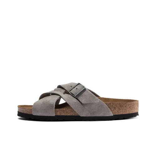Birkenstock Slide Slippers Unisex Gray Narrow Fit