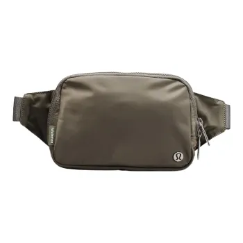 Lululemon Polyester With Nylon Sling Bag, One Shoulder, Crossbody, Fanny Pack Large Size Women's Sage Gray