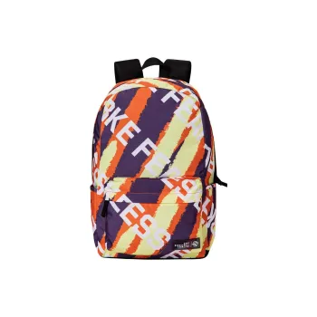 Erke Textile Fabric Backpack Regular Unisex Summer Lemon & Red Orange & Mystic Realm Purple
