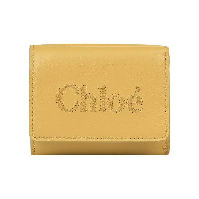 Chloe Bright Calfskin Wallet Mini Women's Honey Gold-0