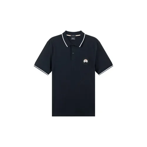 HUGO BOSS Polo Shirts Men Dark Blue