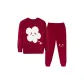 Velour Red-Large Floral