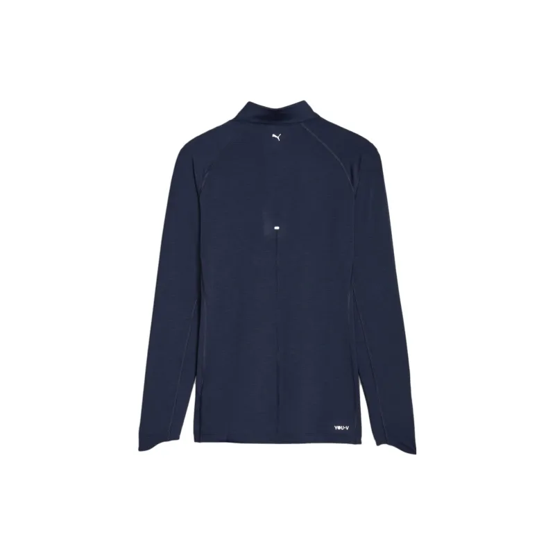 PUMA YOU-V YouV Quarter-Zip Golf Pullover Women's T-Shirt Women's Blue-1