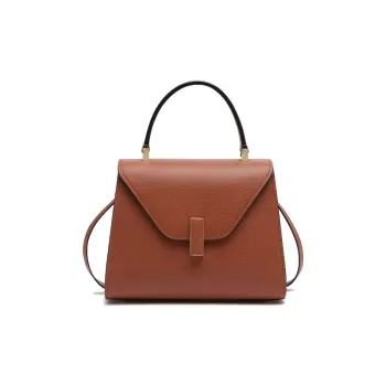 Valextra Iside Millepunte Calfskin Shoulder Bag, Crossbody Bag, Handbag Mini Women's Gold Brown