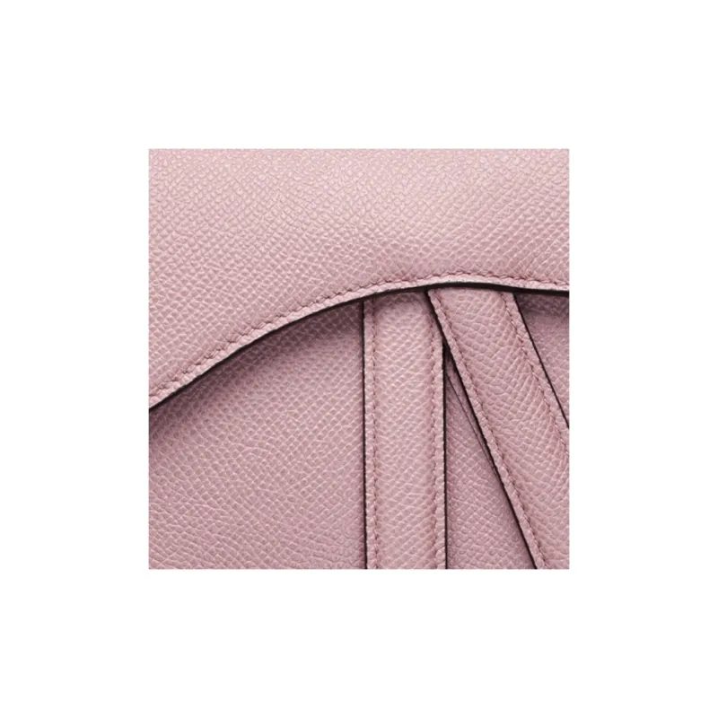 DIOR Saddle Grained Calfskin Saddle Bag Shoulder Bag Crossbody Bag Handbag Mystery Mini Women's Vintage Pink-6