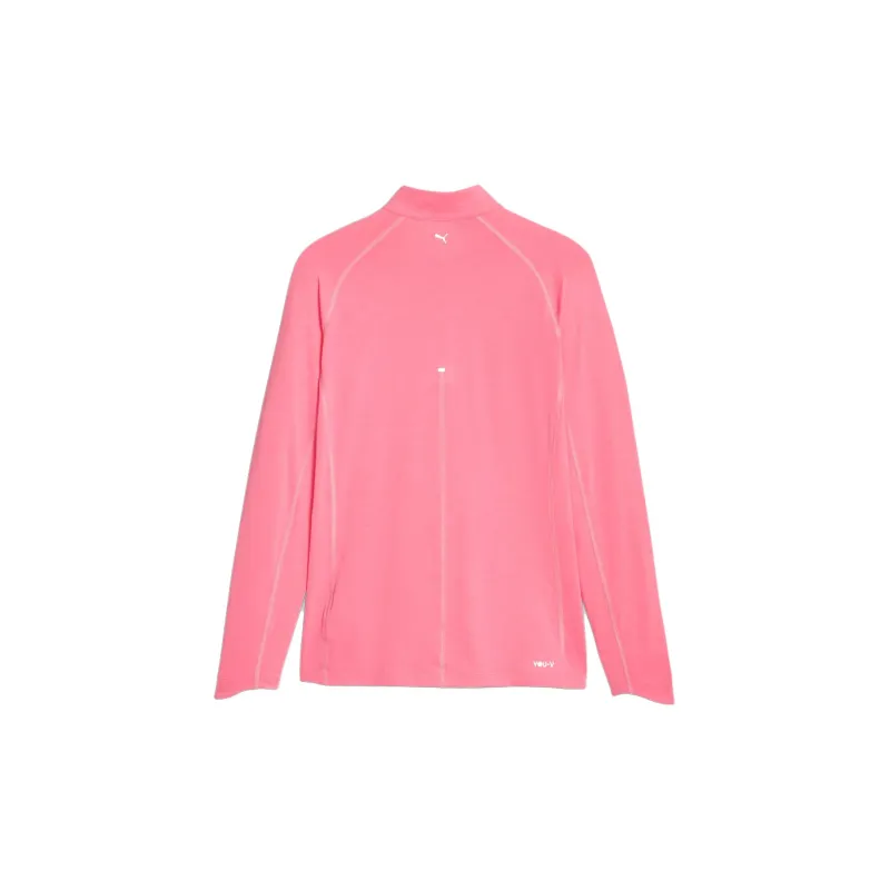 PUMA YouV Quarter YouV Quarter-Zip Golf Pullover Women's T-Shirt Women's Pink-1