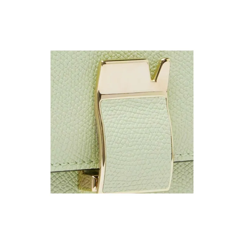 Valextra Millepunte Calfskin Shoulder Bag, Crossbody Bag Mini Women's Mint Green-2