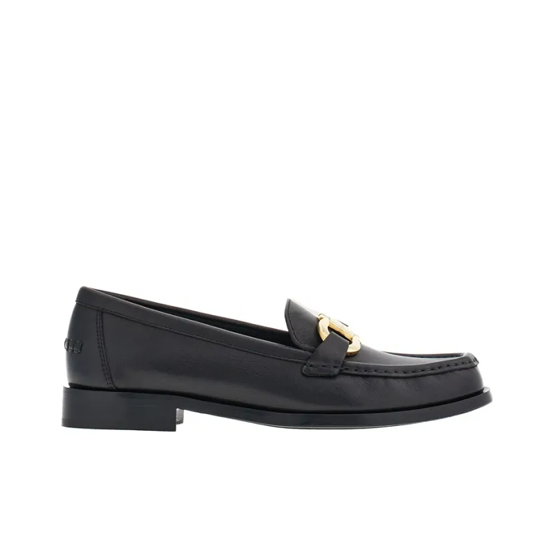 FERRAGAMO Logo-plaque Leather Loafers-1