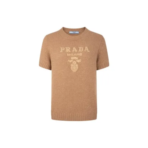 PRADA Knitwear Women's Camel Yellow