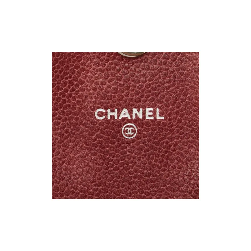 CHANEL Cow Leather Shoulder Bag, Crossbody Bag, Wallet Women's Brick Red-6