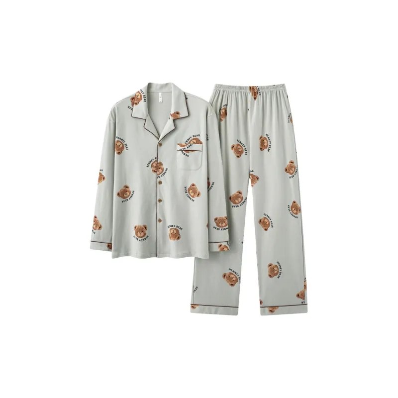 Lanza Pajama Set Men's Black Gray Color-4
