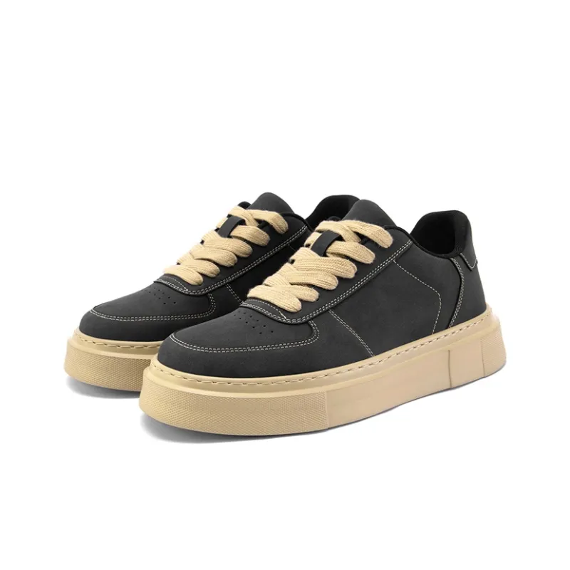 WALK SOUL Anti-Slip Wear-Resistant Breathable Height Increasing Low-Top Skateboard Shoes Men's-2