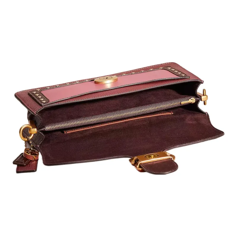 COACH Tabby Leather Wine God Bag Handbag Shoulder Bag Women's Burgundy-2