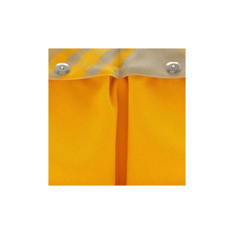 Burberry Cotton Clutch Men's Mustard Yellow & Medium Gray-4