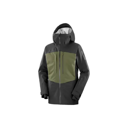 SALOMON Jackets Men Black/Green