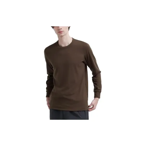 UNIQLO T-Shirts Men Dark Brown