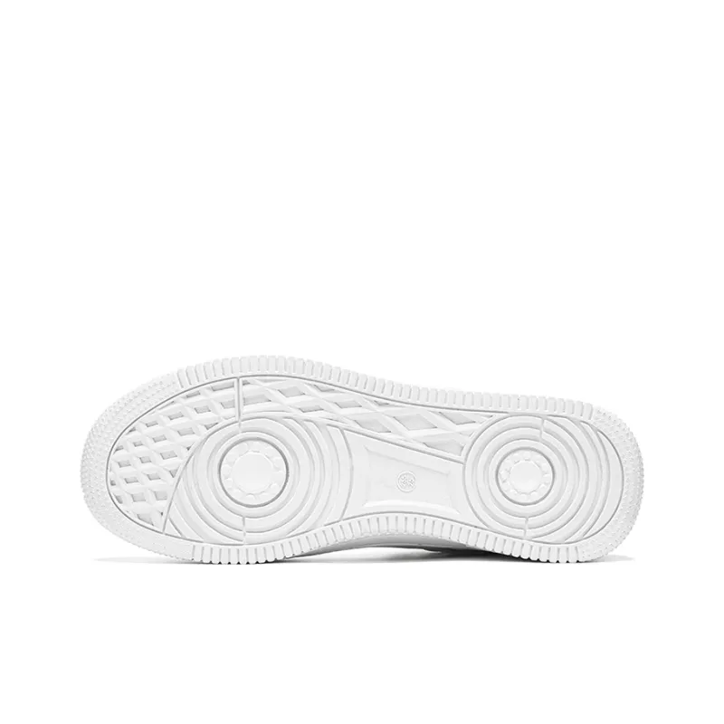 Warrior Mid Top Skateboard Shoes Unisex White Ink Black-5