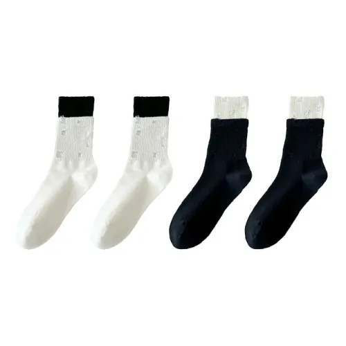 Woven Pear Unisex Mid-Calf Socks