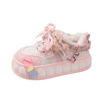 MXGM Puffy Shoes Thermal Low Top Skateboard Shoes Women's