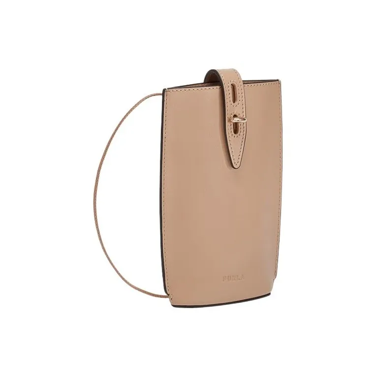 Furla Soft Smooth Leather Shoulder Bag, Crossbody Bag Mini Women's Khaki-1
