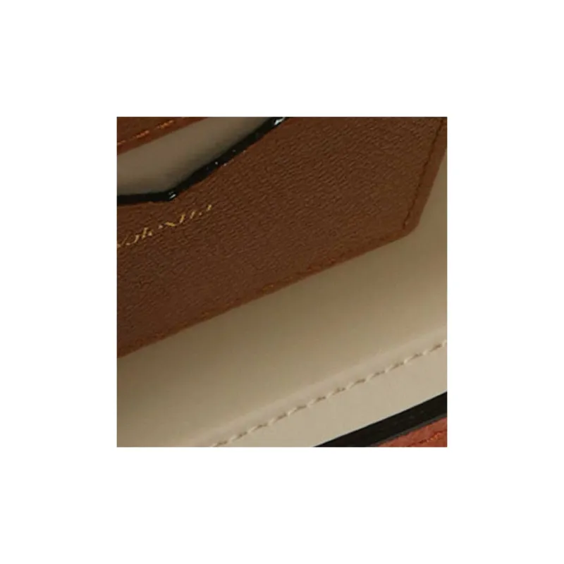 Valextra Iside Millepunte Calfskin Shoulder Bag, Crossbody Bag, Handbag Women's Gold Brown-3
