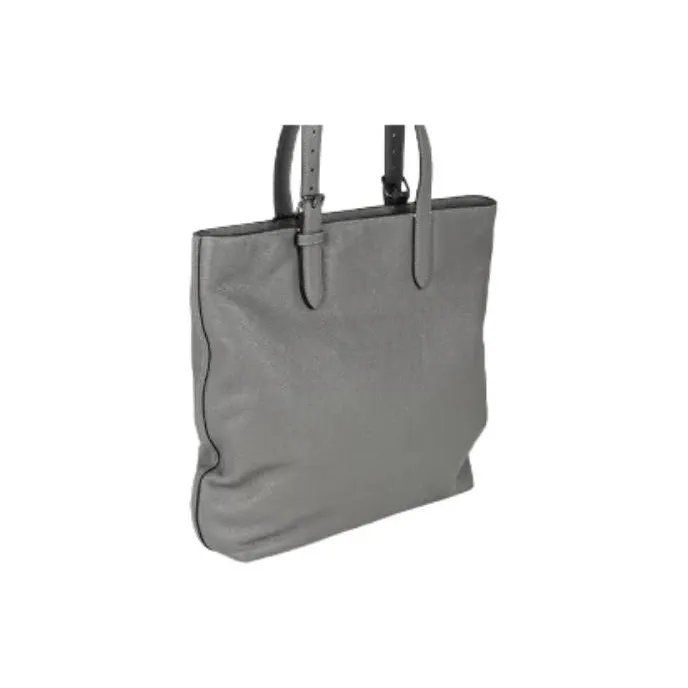 COACH Metropolitan Pebbled Leather Tote Bag, Shopping Bag, Handbag, Shoulder Bag Women's Gray-2