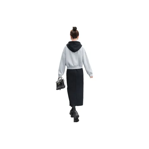 Cypress House Skirt Set Women's Light Gray Top And Black Bottom