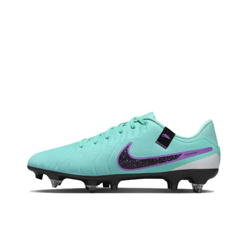 Nike Tiempo Legend 10 Soccer Shoes Unisex Low-Top Hyper Turquoise Stone Color