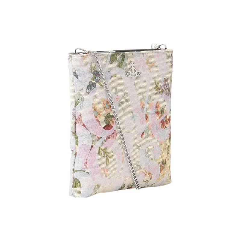 Vivienne Westwood SQUIRE Polyester-Cotton Blend Crossbody Bag Shoulder Bag Women's Beige Multicolor-1