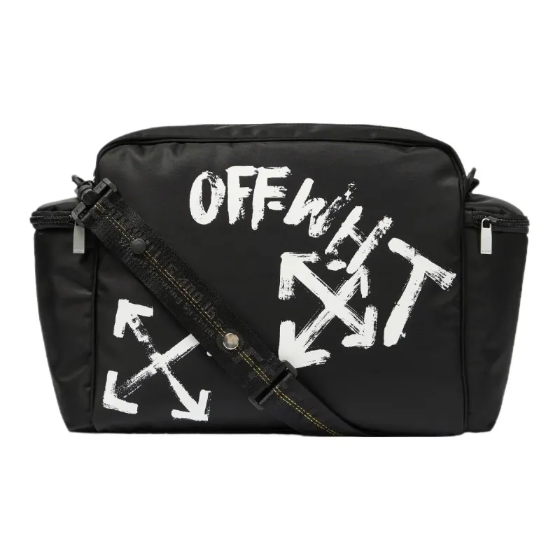 OFF-WHITE Polyamide Maternity And Baby Bag Crossbody Bag Shoulder Bag Women's Black & White-0